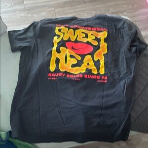 Nike Black T-Shirt with Yellow and Red Graphic